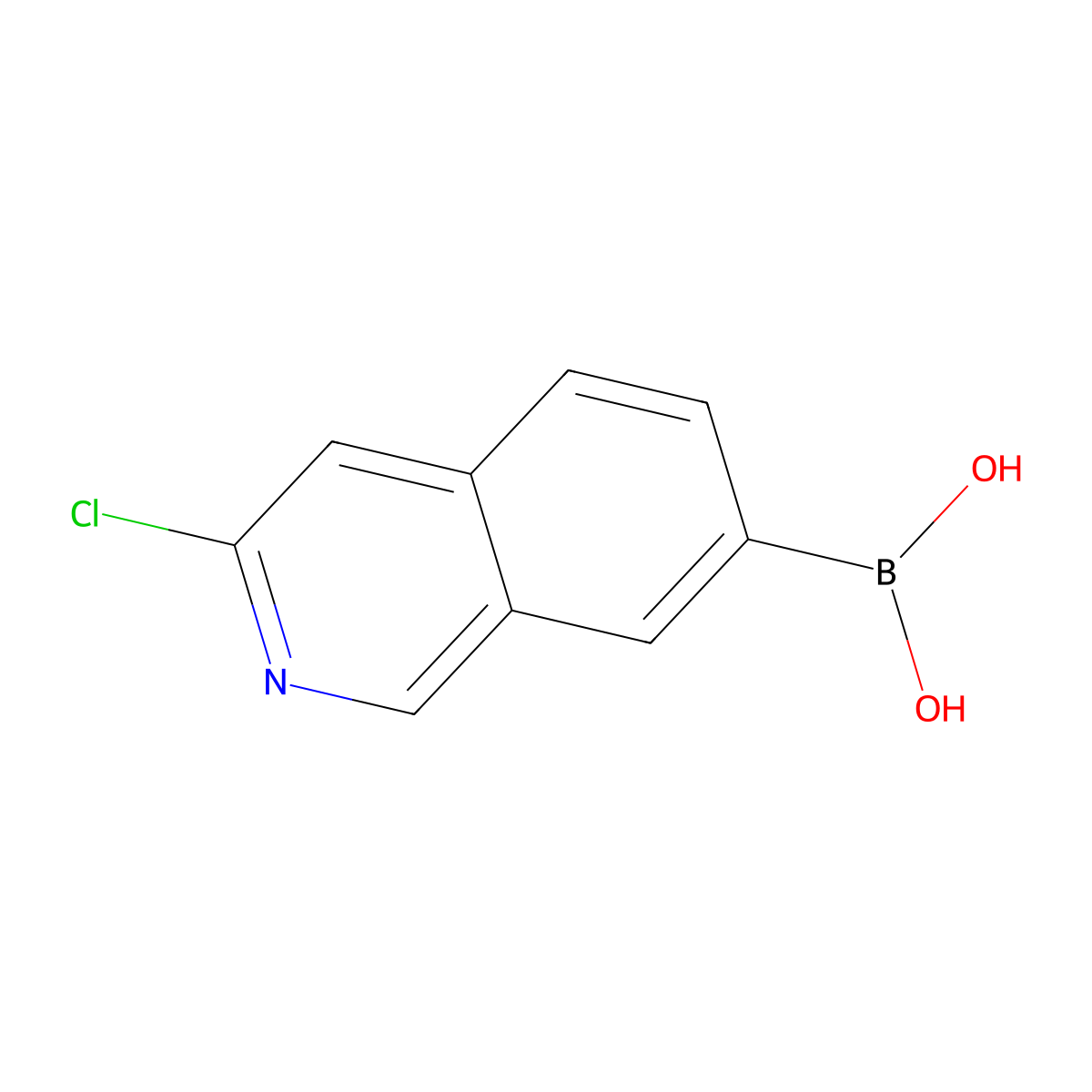 (3-Chloroisoquinolin-7-yl)boronic acid molecular structure, CAS 2096331-38-1