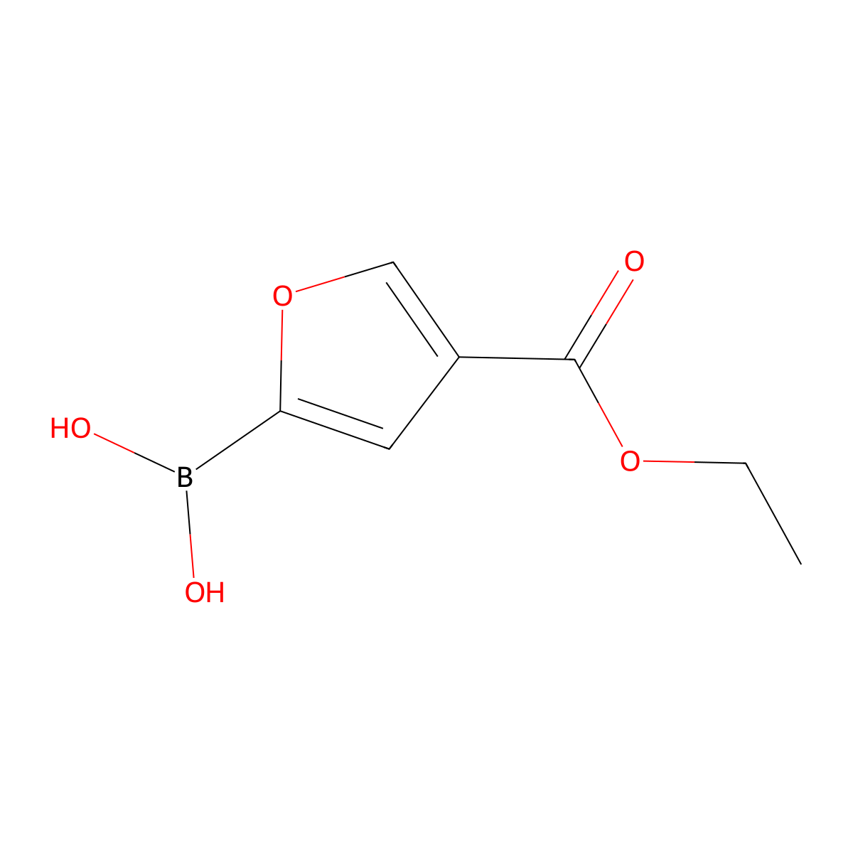 4-(Ethoxycarbonyl)furan-2-boronic acid molecular structure, CAS 2096331-40-5