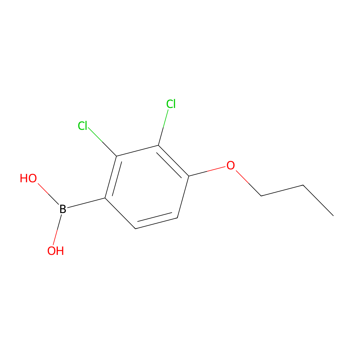 2,3-Dichloro-4-propoxyphenylboronic acid molecular structure, CAS 2096331-41-6