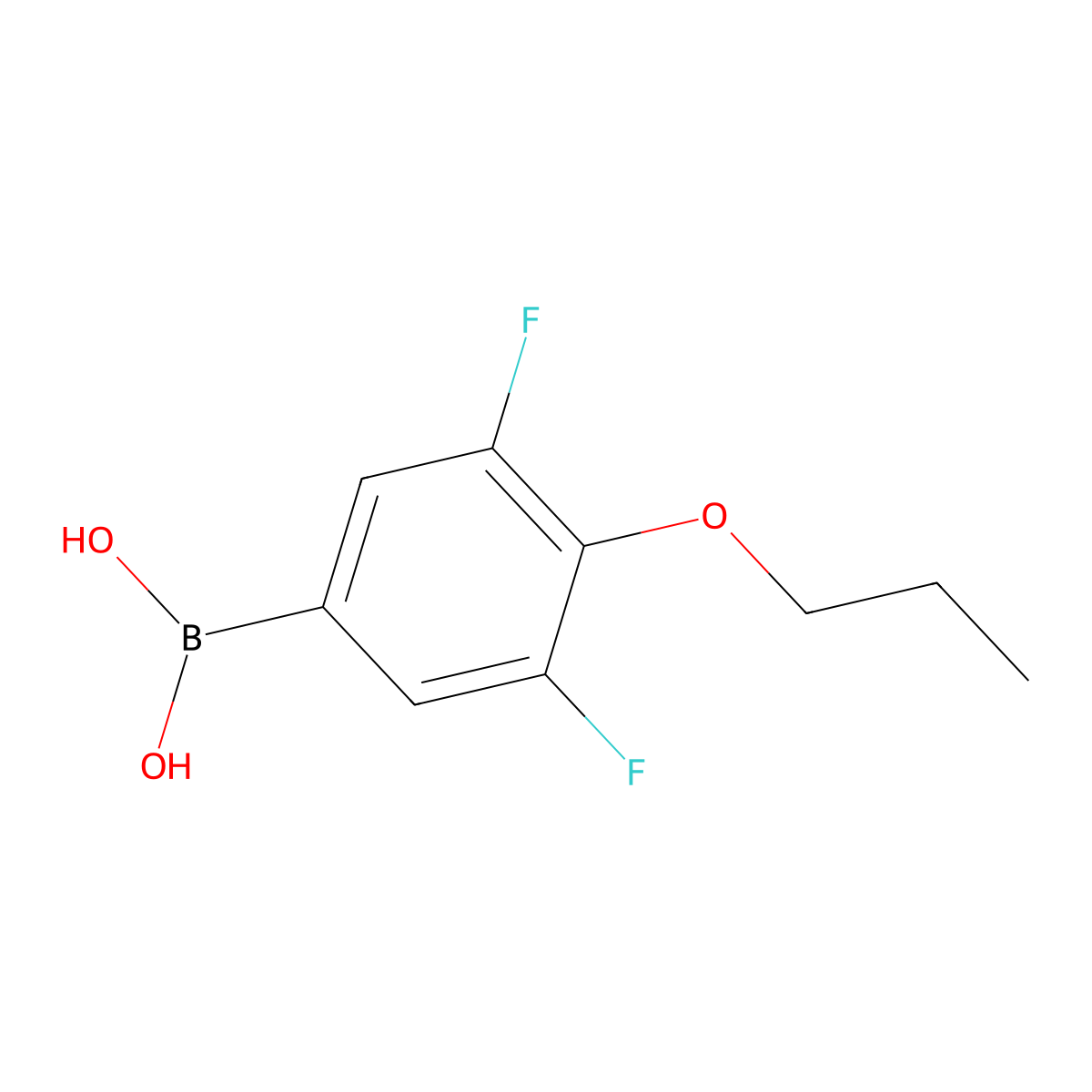 3,5-Difluoro-4-propoxyphenylboronic acid molecular structure, CAS 2096331-43-8
