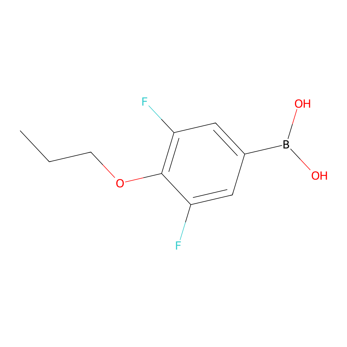 3,5-Difluoro-4-propoxyphenylboronic acid molecular structure, CAS 2096331-43-8
