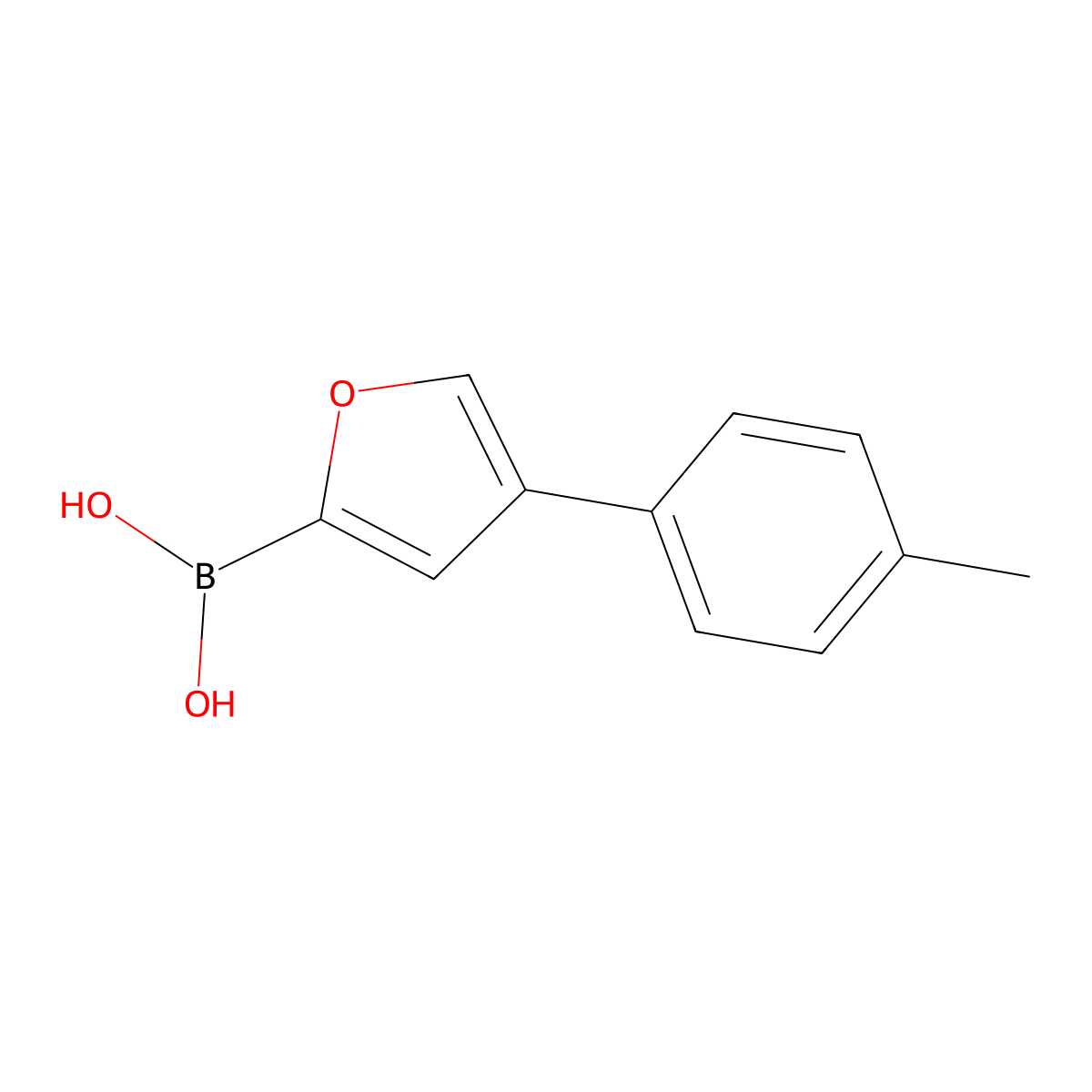 4-(4-Tolyl)furan-2-boronic acid molecular structure, CAS 2096331-45-0