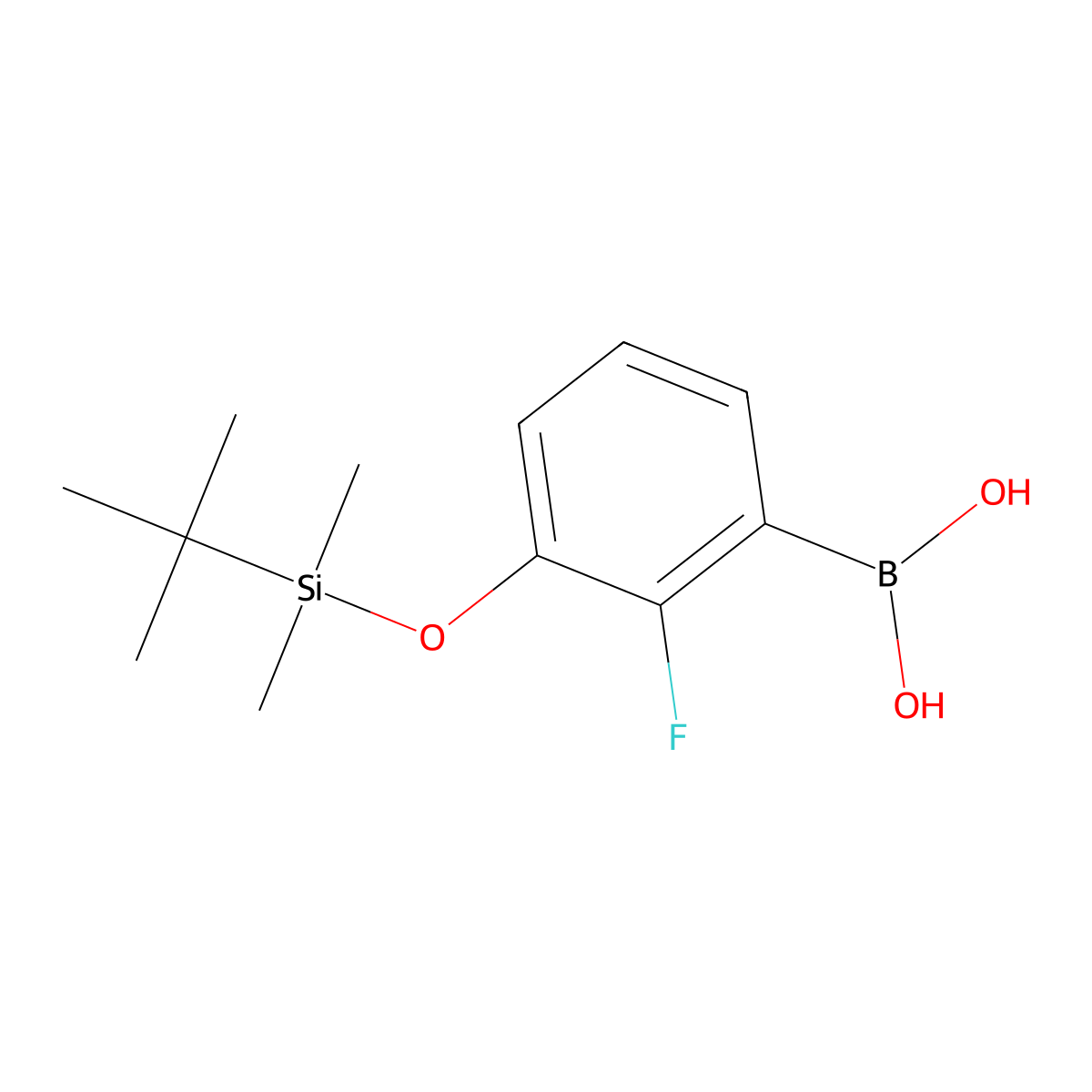 3-(T-Butyldimethylsilyloxy)-2-fluorophenylboronic acid molecular structure, CAS 2096331-47-2