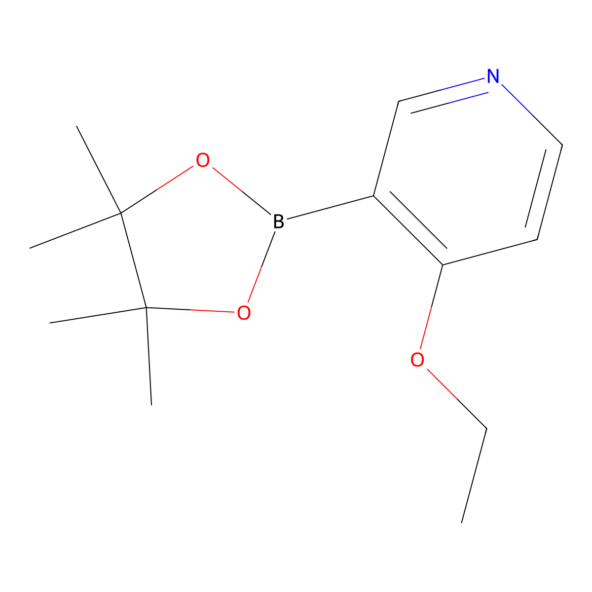 4-Ethoxy-3-(4,4,5,5-tetramethyl-1,3,2-dioxaborolan-2-yl)pyridine molecular structure, CAS 2096331-51-8