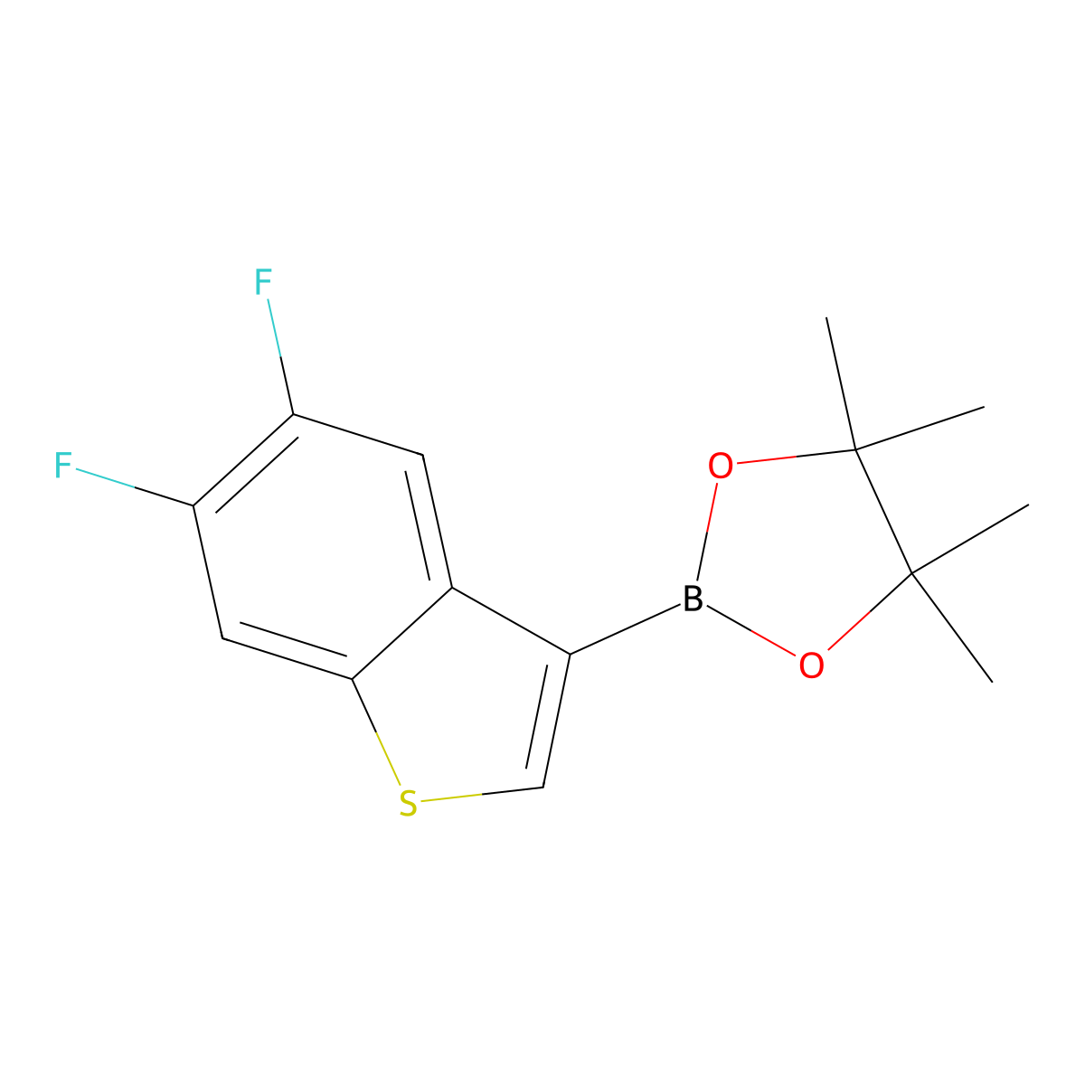 5,6-Difluorobenzo[B]thiophene-3-boronic acid pinacol ester molecular structure, CAS 2096331-57-4