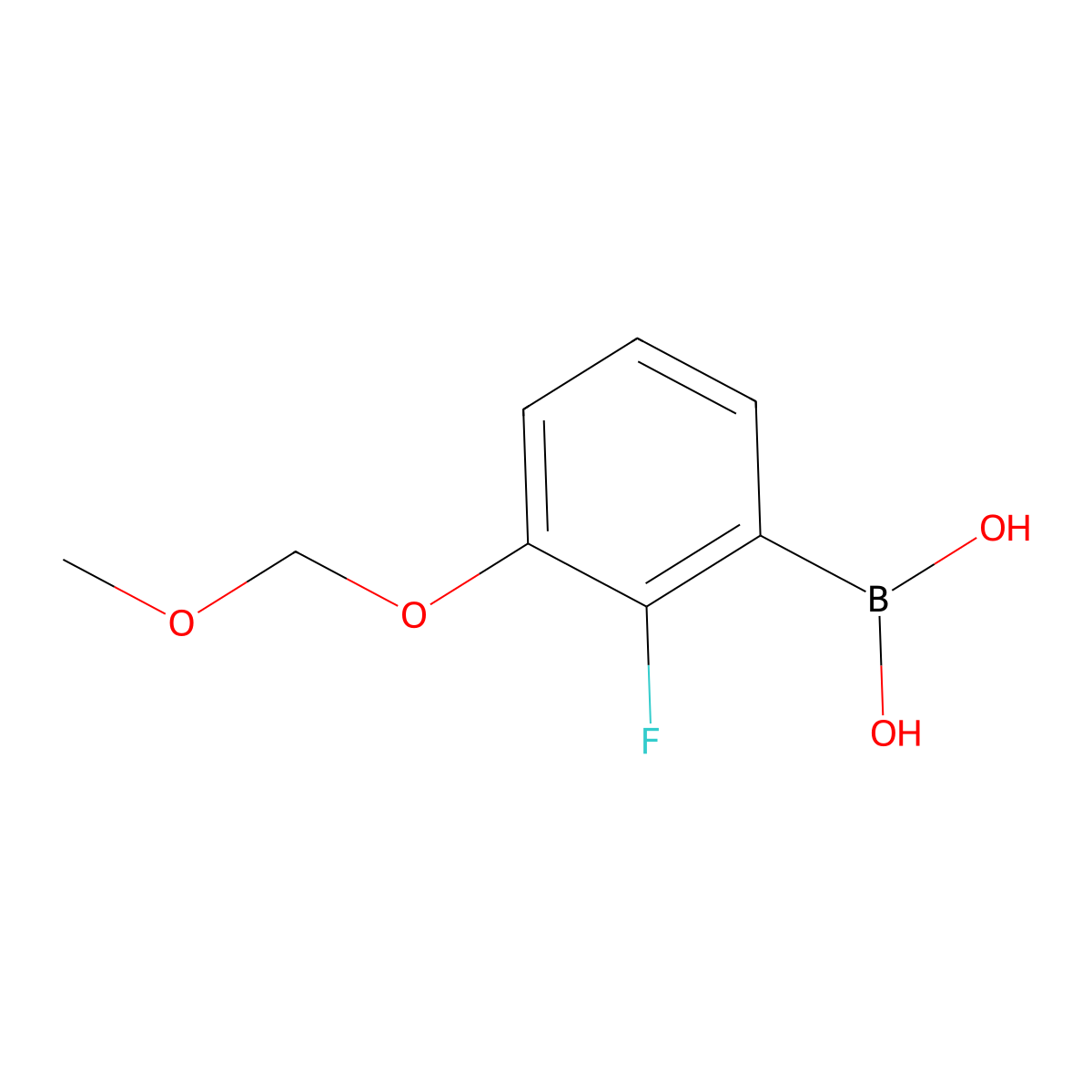 2-Fluoro-3-(methoxymethoxy)phenylboronic acid molecular structure, CAS 2096331-58-5