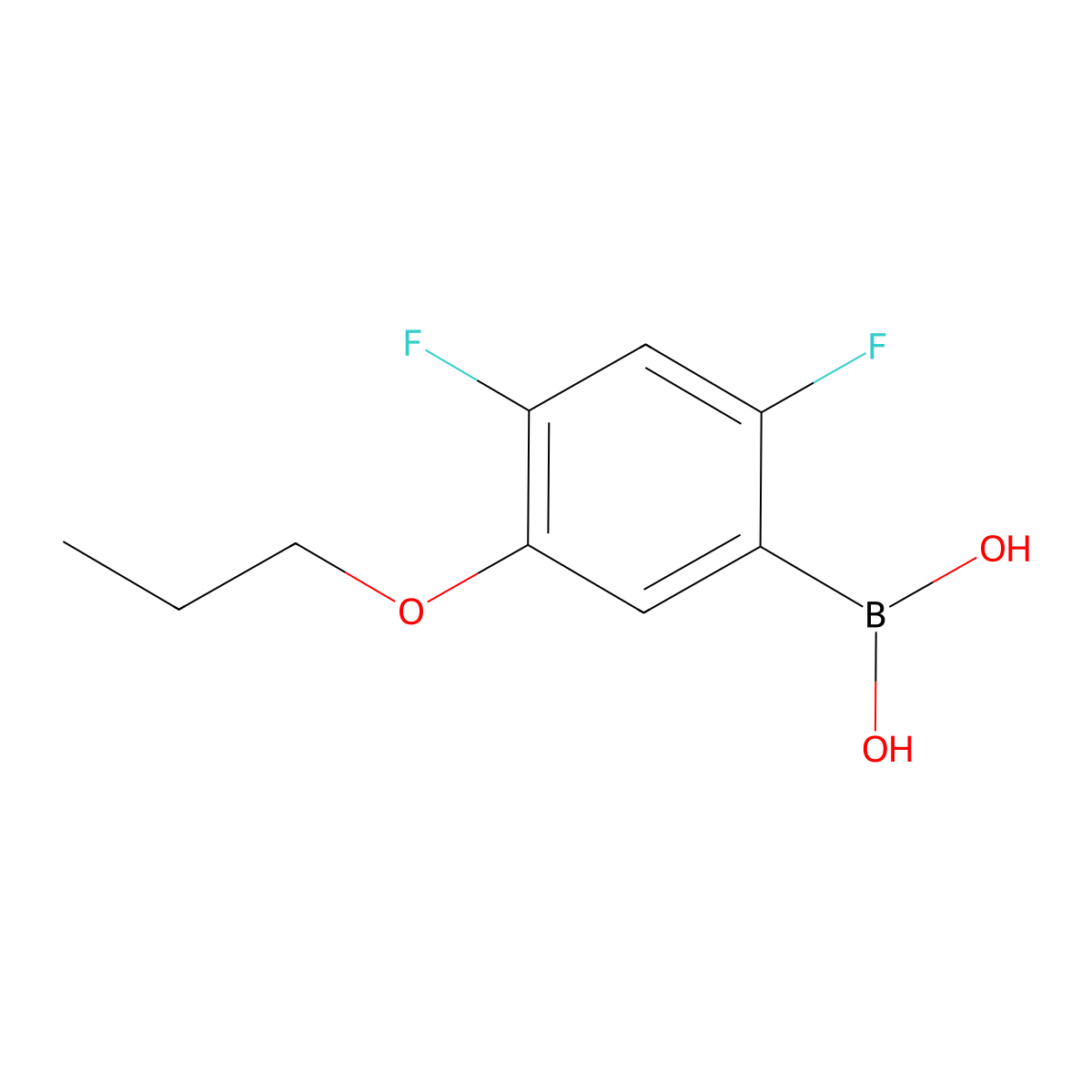 2,4-Difluoro-5-propoxyphenylboronic acid molecular structure, CAS 2096331-67-6