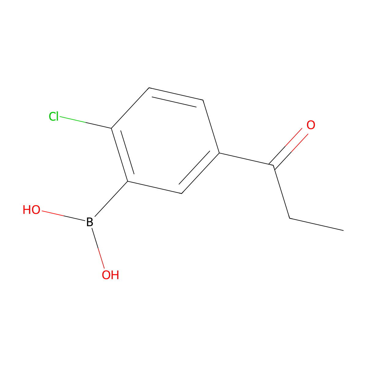 2-Chloro-5-propionylphenylboronic acid molecular structure, CAS 2096331-69-8