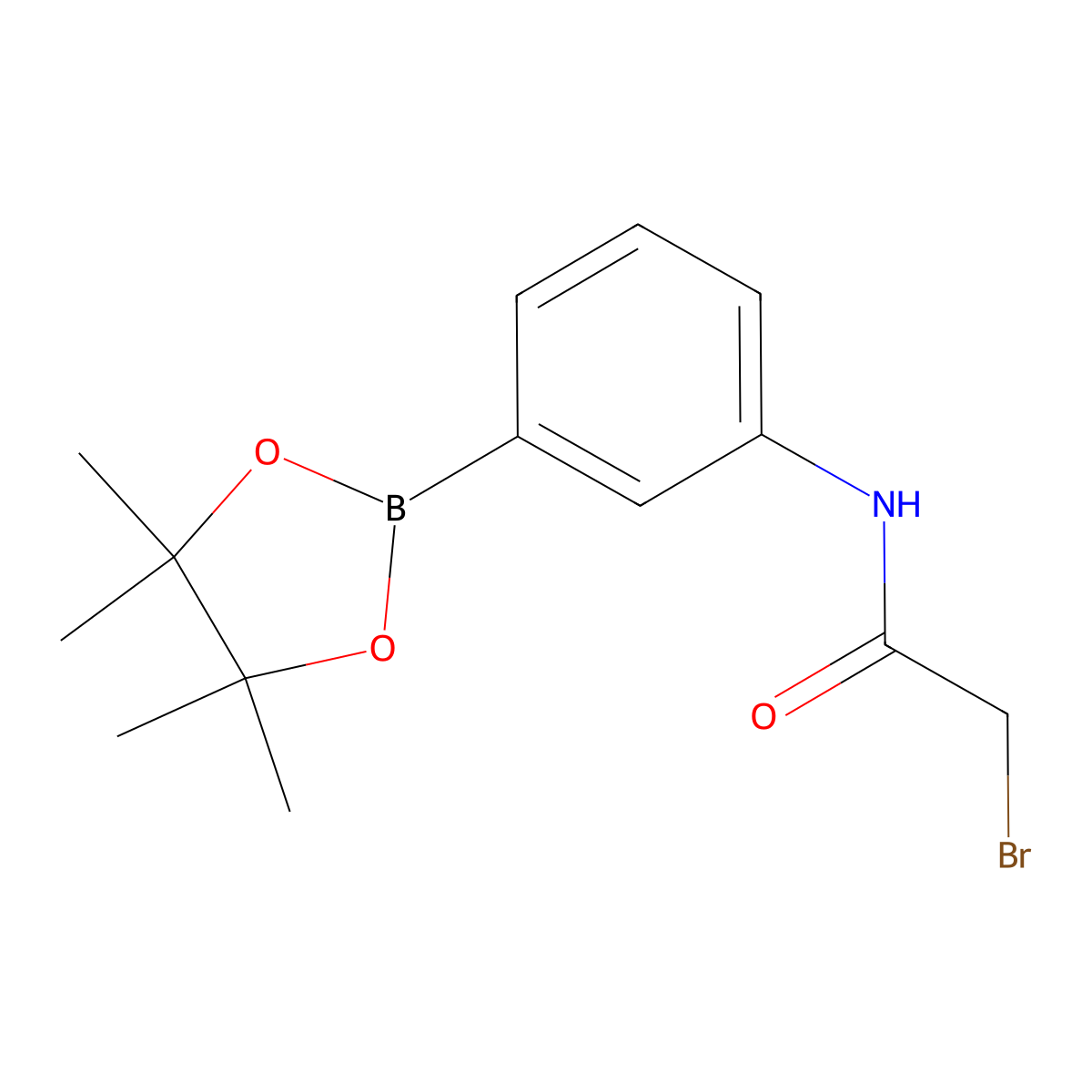 3-(2-Bromoacetamido)phenylboronic acid, pinacol ester molecular structure, CAS 2096331-74-5