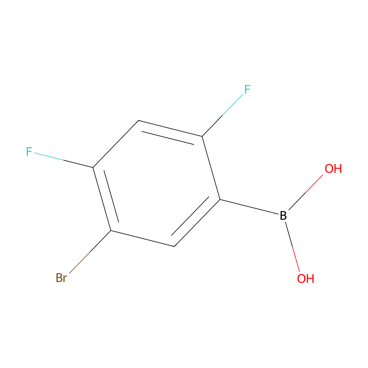 5-Bromo-2,4-difluorophenylboronic acid molecular structure, CAS 2096331-76-7