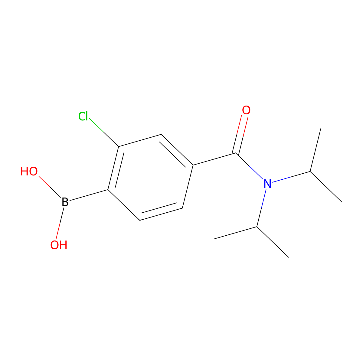Boronic acid, B-[4-[[bis(1-methylethyl)amino]carbonyl]-2-chlorophenyl]- molecular structure, CAS 2096331-79-0