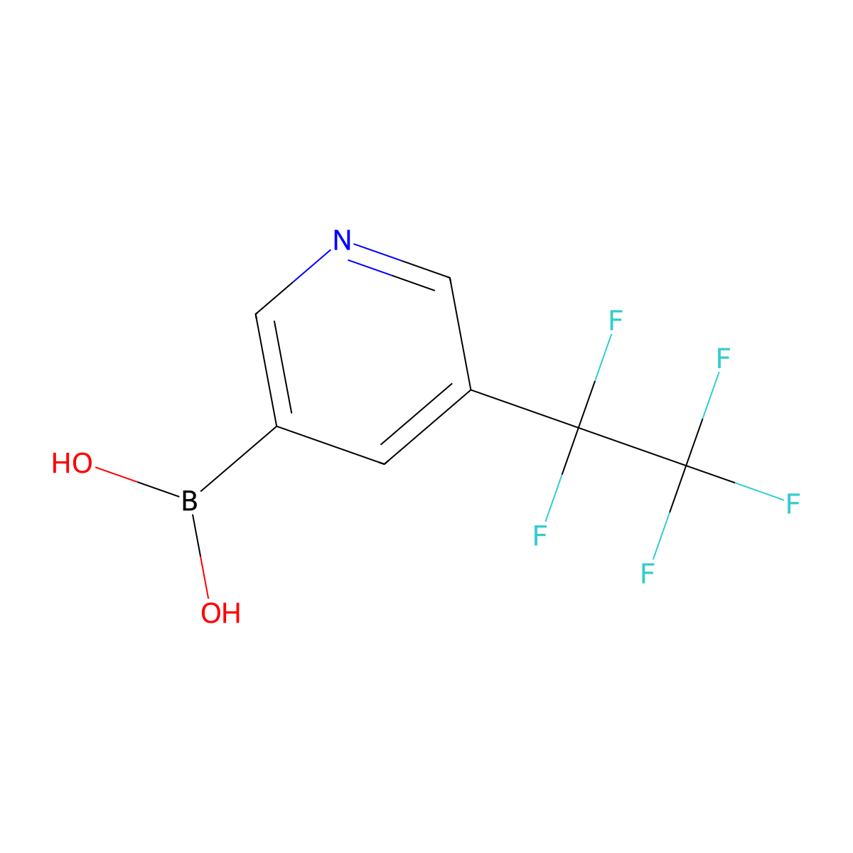 [5-(Pentafluoroethyl)pyridin-3-yl]boronic acid molecular structure, CAS 2096331-80-3