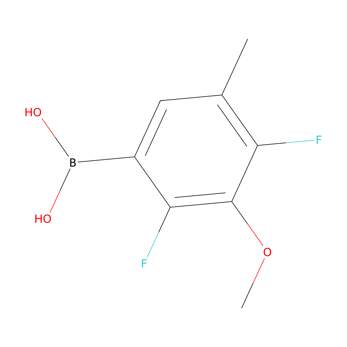 2,4-Difluoro-3-methoxy-5-methylphenylboronic acid molecular structure, CAS 2096331-81-4
