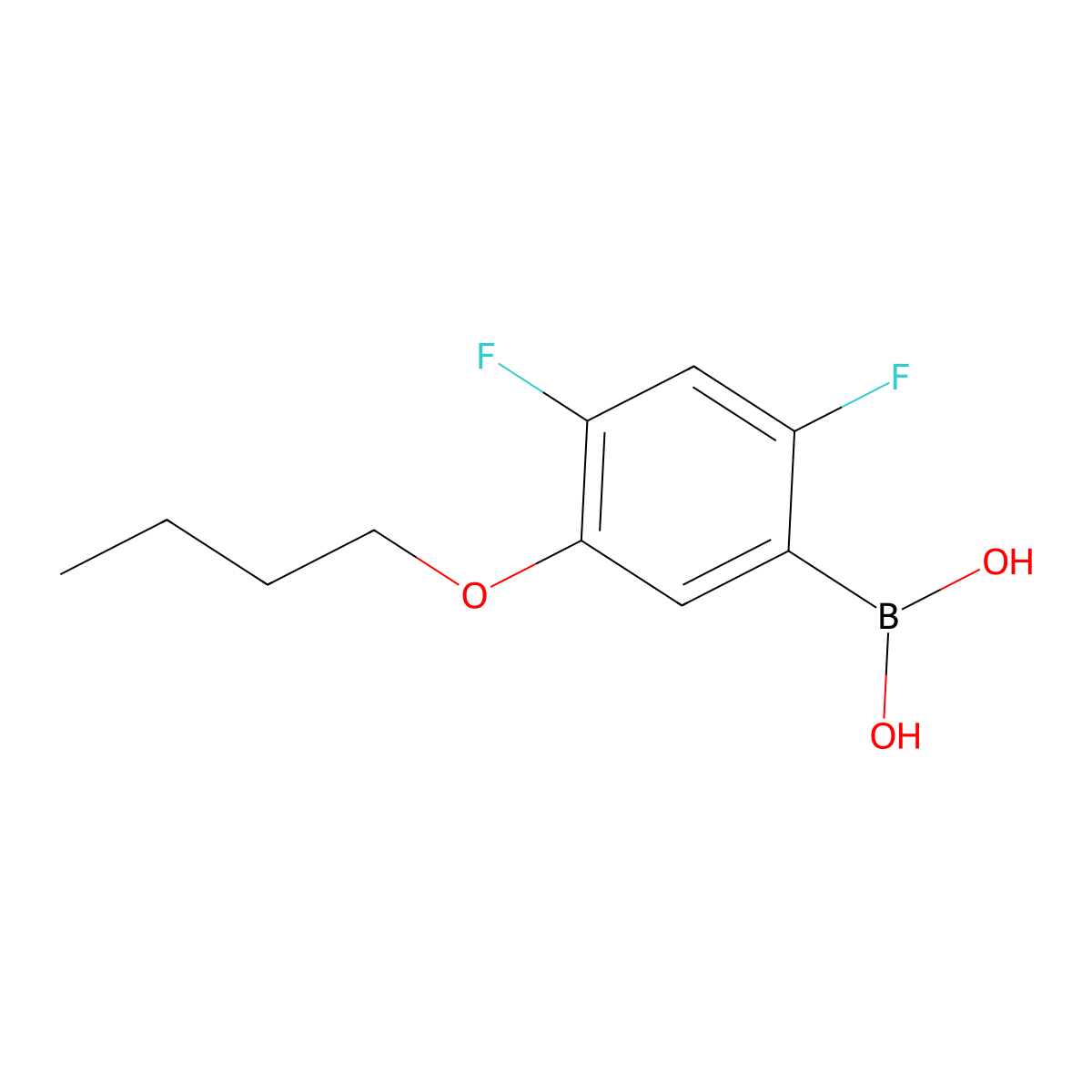 5-Butoxy-2,4-difluorophenylboronic acid molecular structure, CAS 2096331-85-8