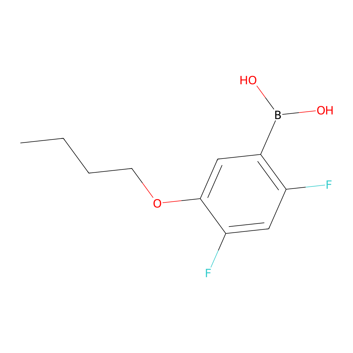 5-Butoxy-2,4-difluorophenylboronic acid molecular structure, CAS 2096331-85-8