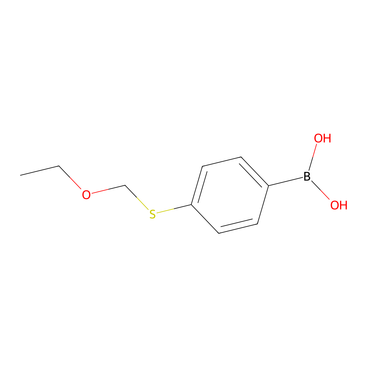 4-(Ethoxymethylthio)phenylboronic acid molecular structure, CAS 2096331-89-2