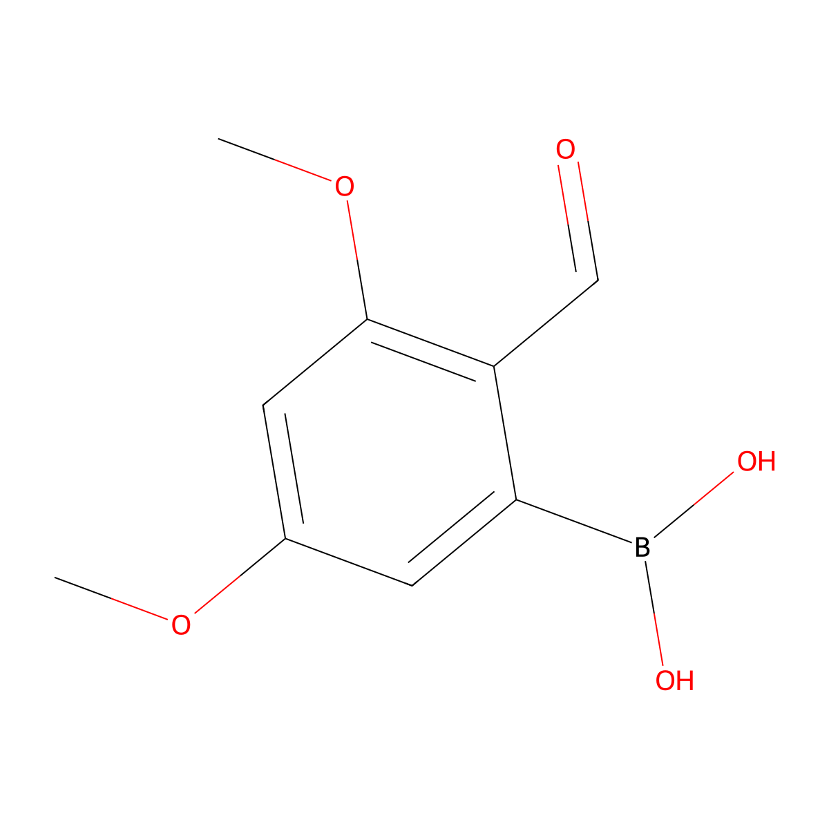 2-Formyl-3,5-dimethoxyphenylboronic acid molecular structure, CAS 2096331-94-9