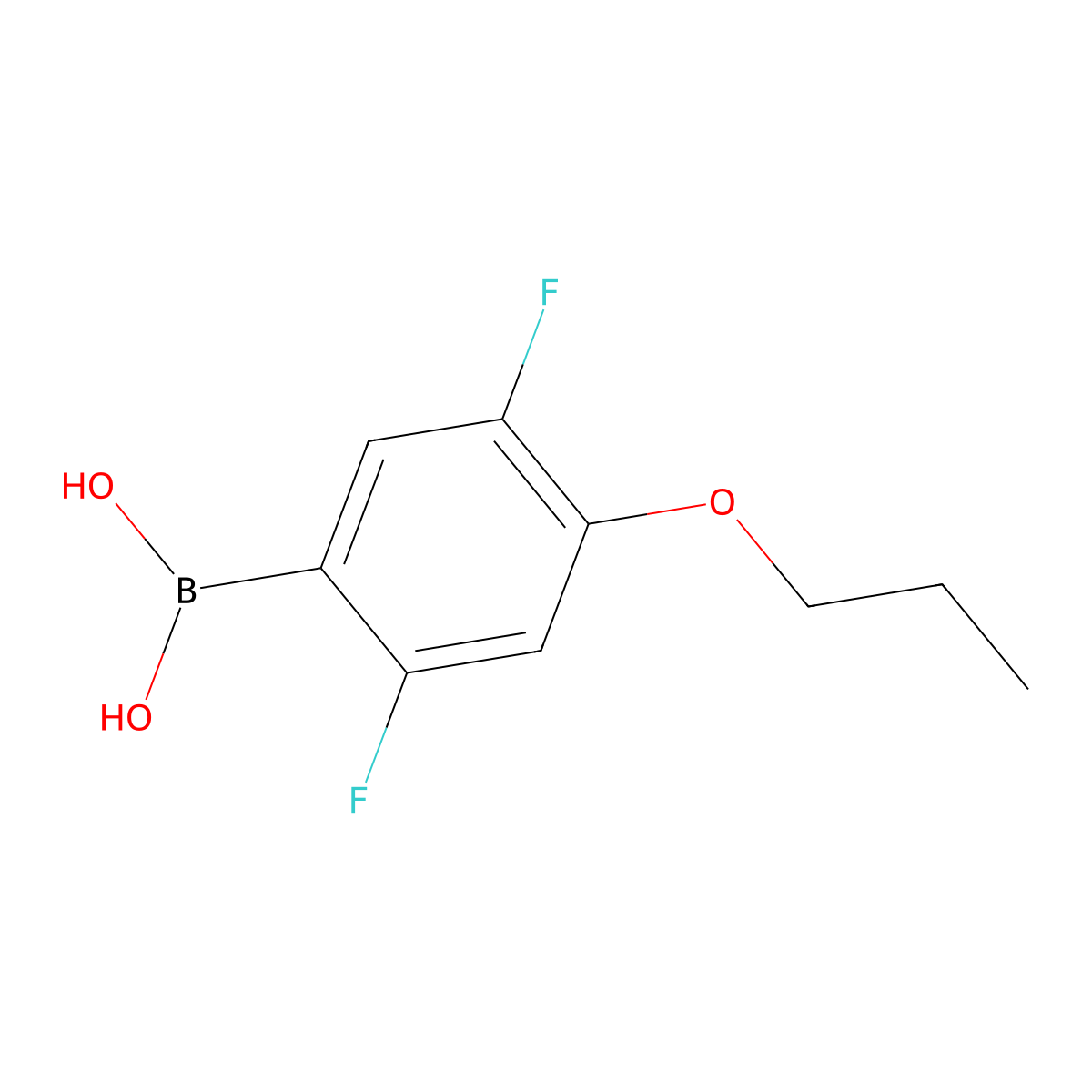 2,5-Difluoro-4-propoxyphenylboronic acid molecular structure, CAS 2096331-99-4