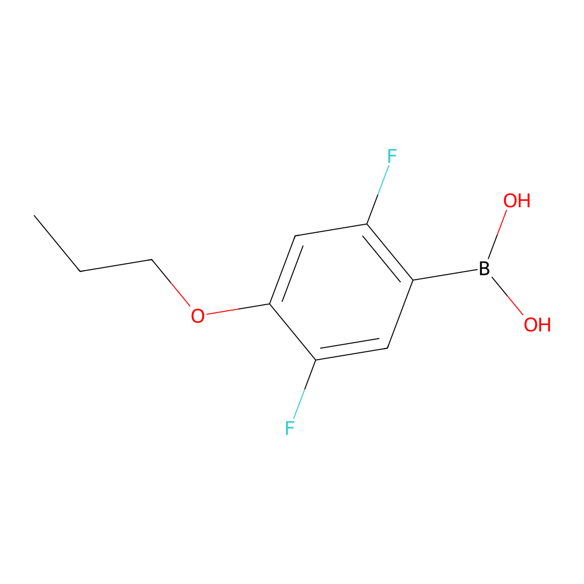 2,5-Difluoro-4-propoxyphenylboronic acid molecular structure, CAS 2096331-99-4