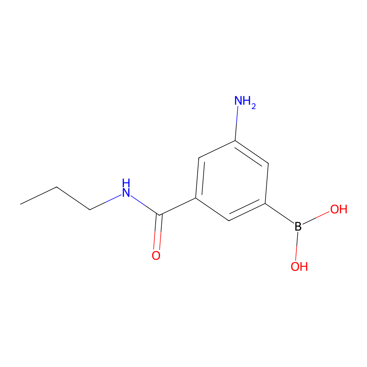 3-Amino-5-(propylcarbamoyl)phenylboronic acid molecular structure, CAS 2096332-08-8