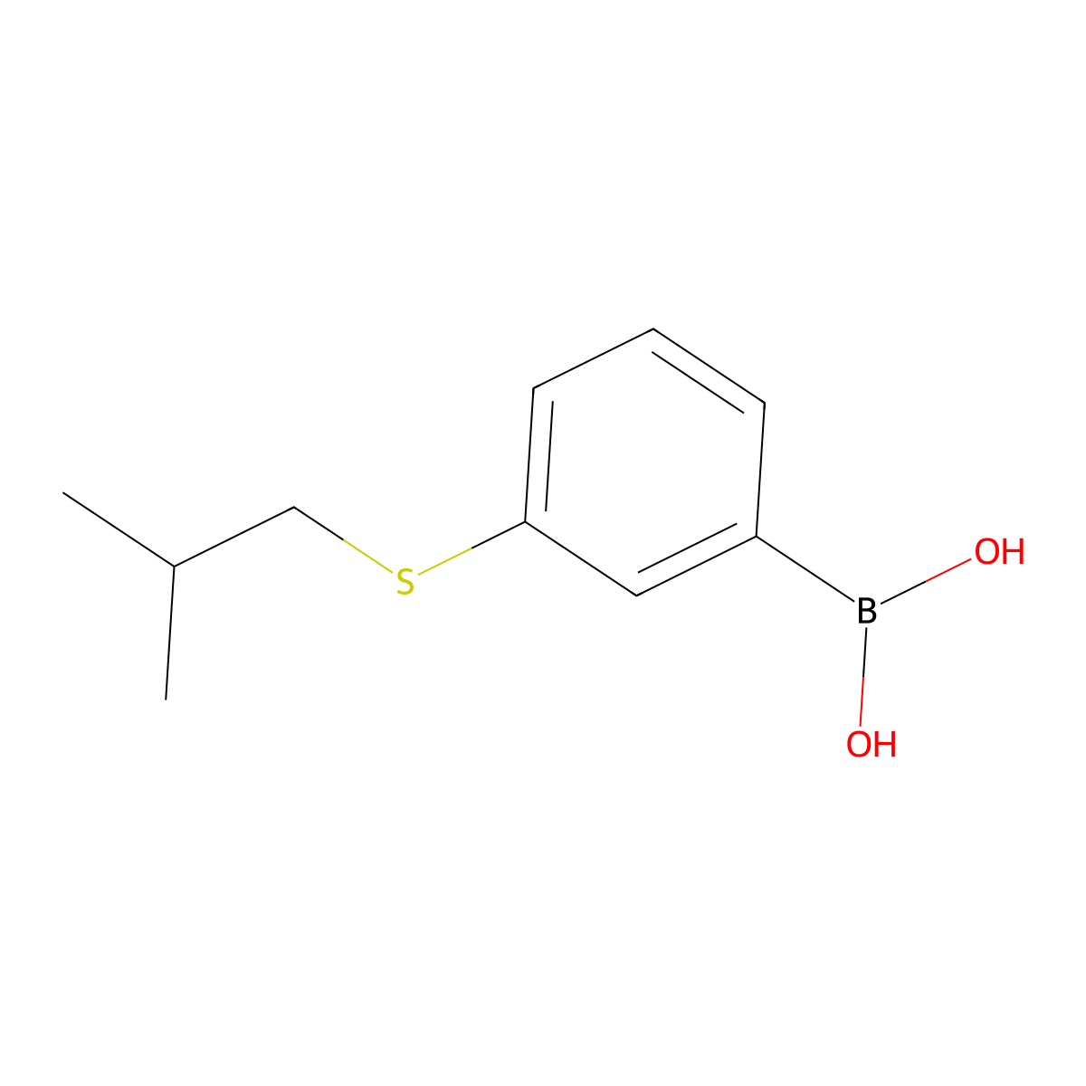 3-(Isobutylthio)phenylboronic acid molecular structure, CAS 2096332-10-2