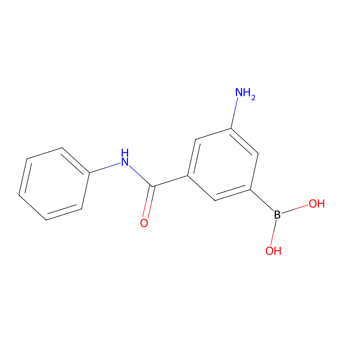 3-Amino-5-(phenylcarbamoyl)phenylboronic acid molecular structure, CAS 2096332-13-5
