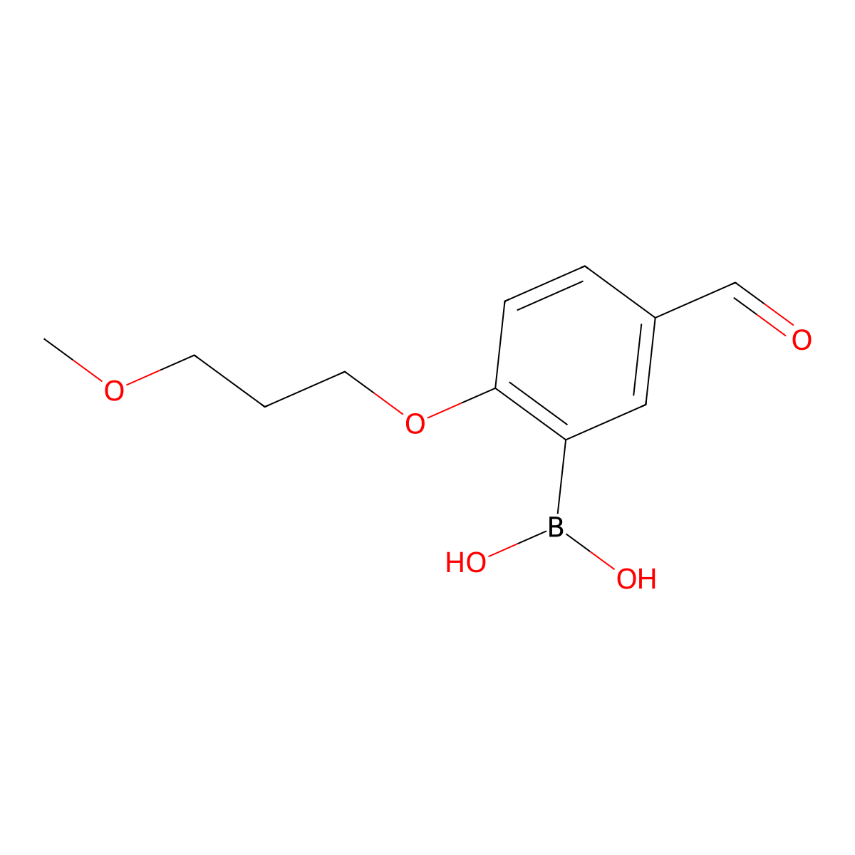 5-Formyl-2-(3-methoxypropoxy)phenylboronic acid molecular structure, CAS 2096332-21-5
