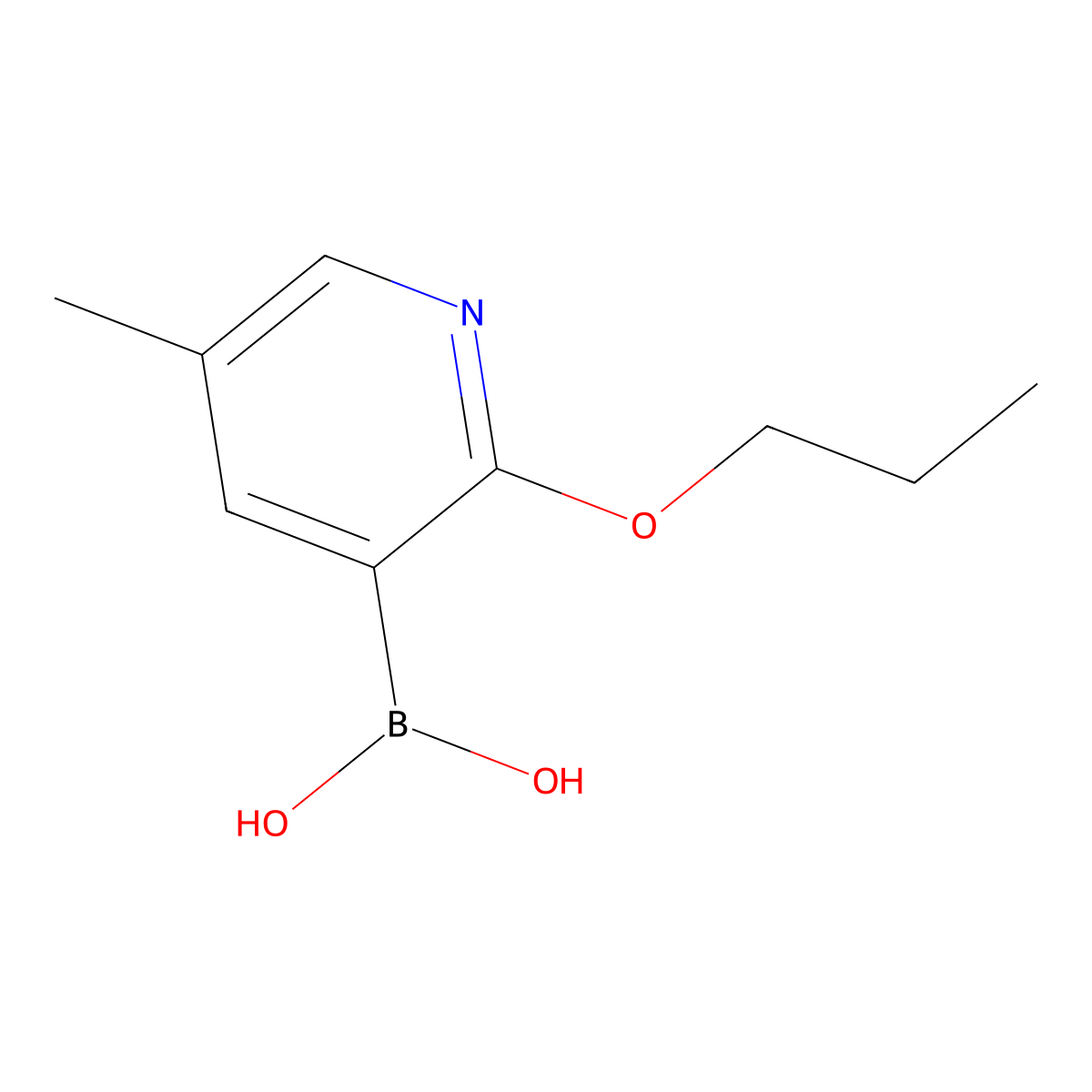5-Methyl-2-propoxypyridine-3-boronic acid molecular structure, CAS 2096332-40-8