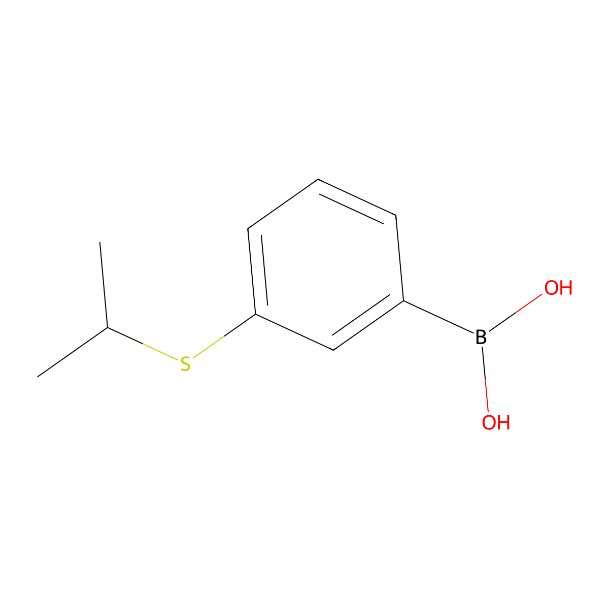3-(Isopropylthio)phenylboronic acid molecular structure, CAS 2096332-50-0