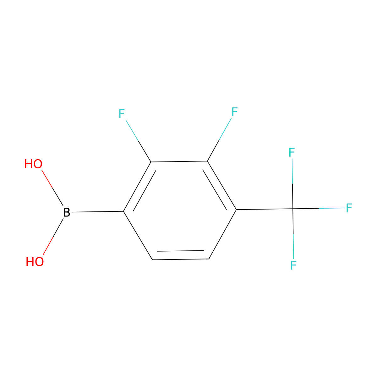[2,3-Difluoro-4-(trifluoromethyl)phenyl]boronic acid molecular structure, CAS 2096332-61-3