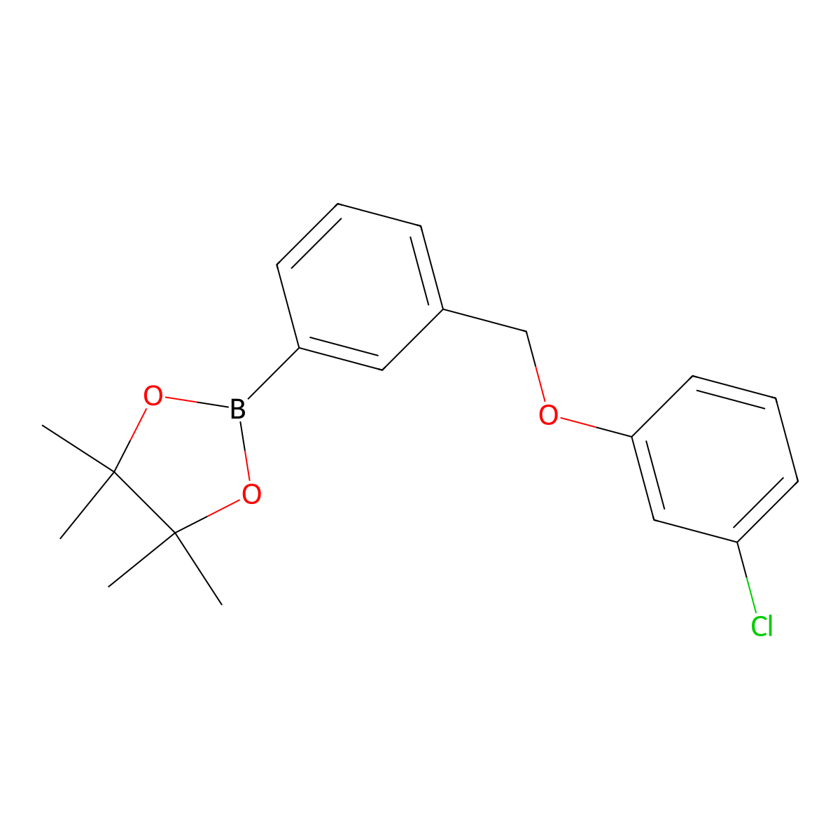 3-(3-Chlorophenoxymethyl)phenylboronic acid pinacol ester molecular structure, CAS 2096332-64-6