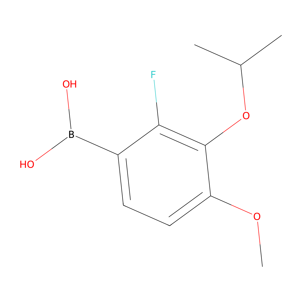 2-Fluoro-3-isopropoxy-4-methoxyphenylboronic acid molecular structure, CAS 2096332-66-8