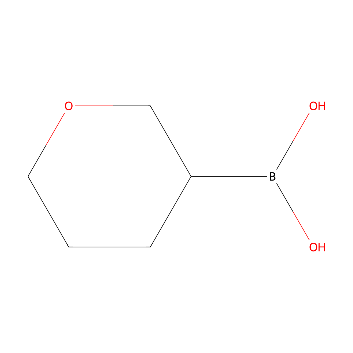 Tetrahydropyran-3-boronic acid molecular structure, CAS 2096332-72-6