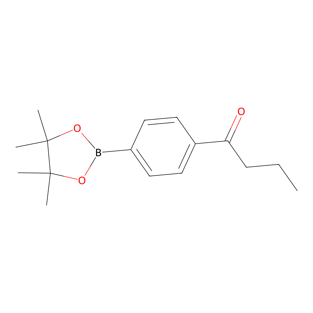 4-Butanoylphenylboronic acid, pinacol ester molecular structure, CAS 2096332-77-1
