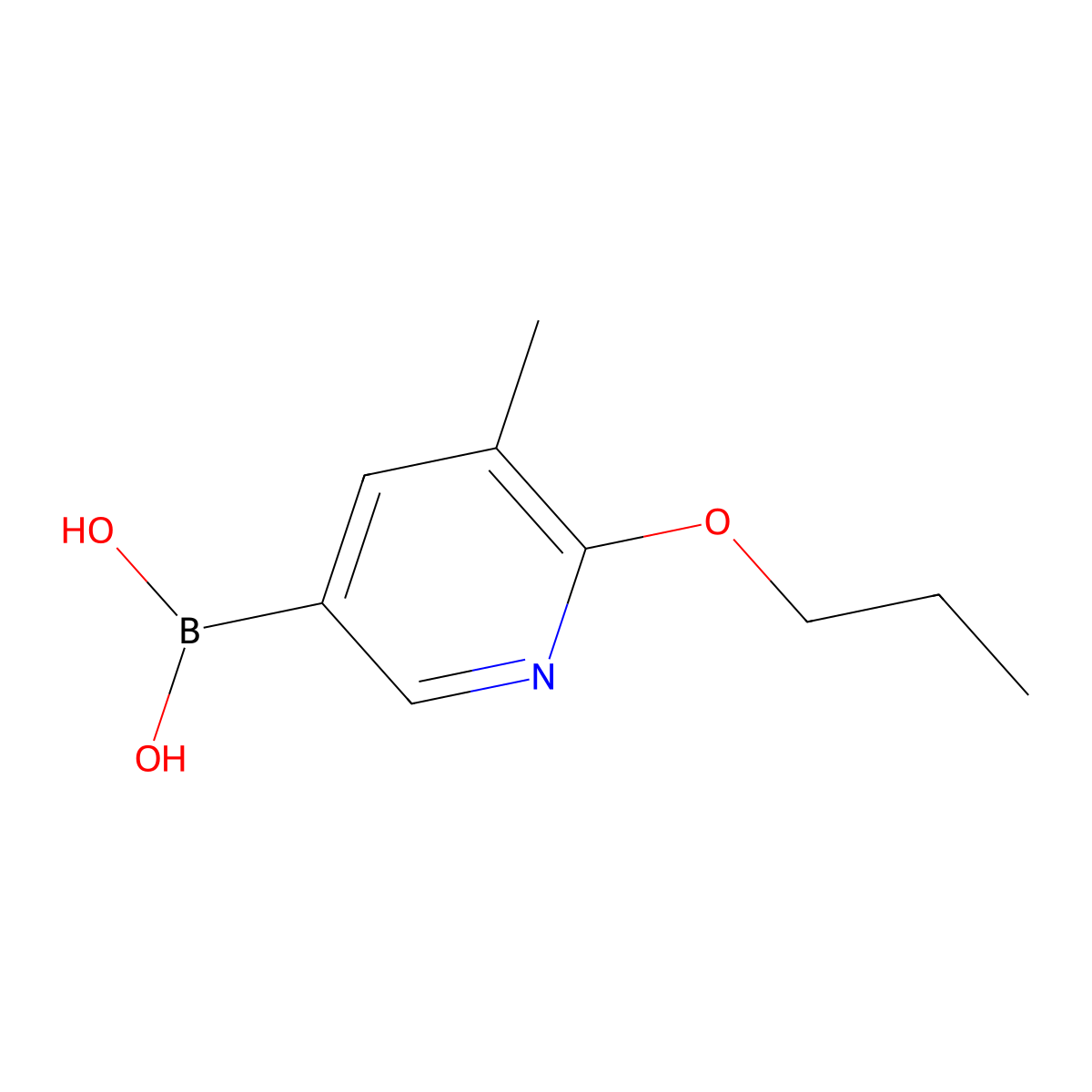 5-Methyl-6-propoxypyridine-3-boronic acid molecular structure, CAS 2096332-81-7
