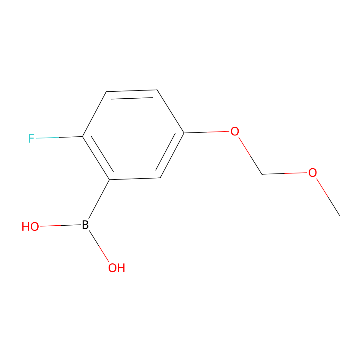 2-Fluoro-5-(methoxymethoxy)phenylboronic acid molecular structure, CAS 2096332-96-4