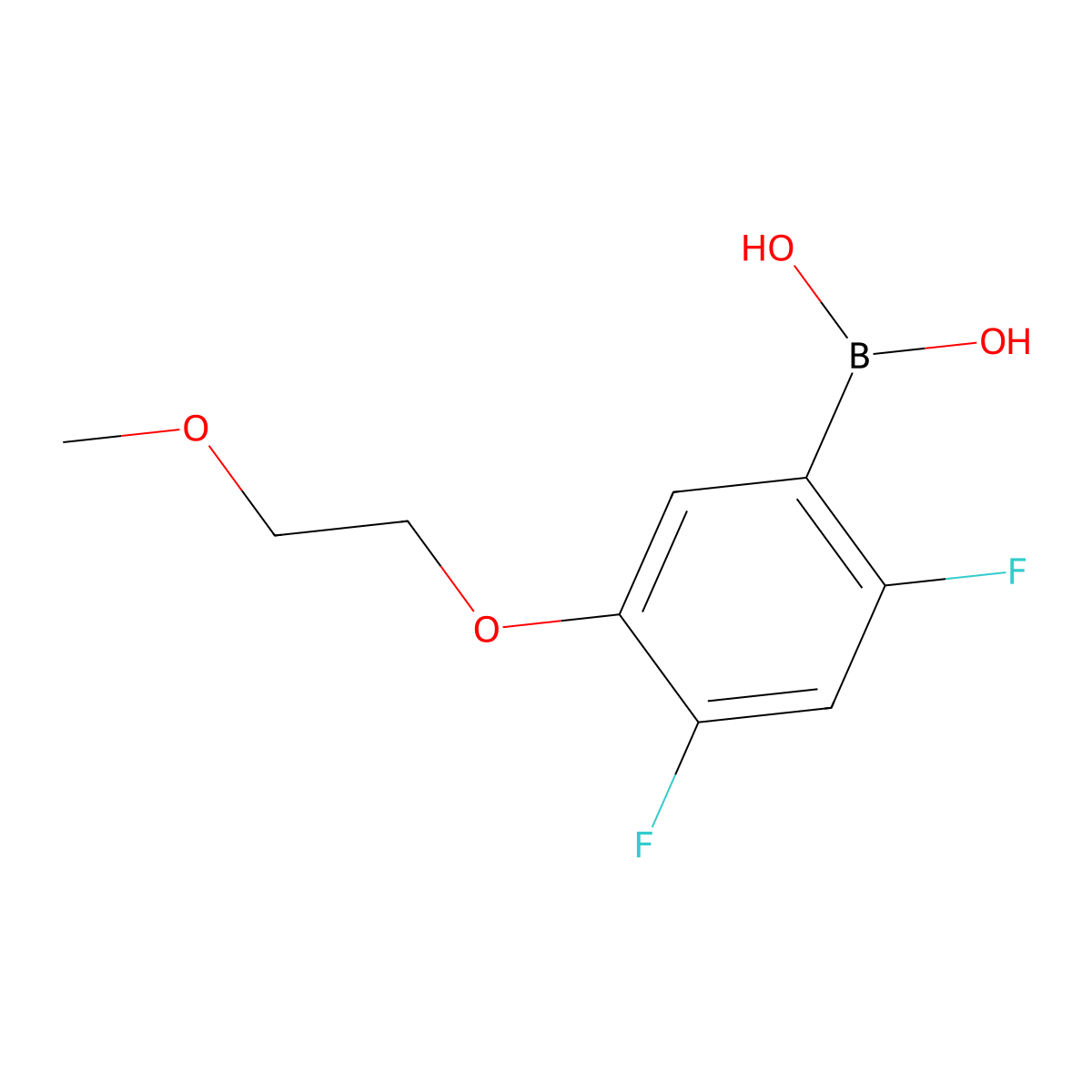 2,4-Difluoro-5-(2-methoxyethoxy)phenylboronic acid molecular structure, CAS 2096333-23-0