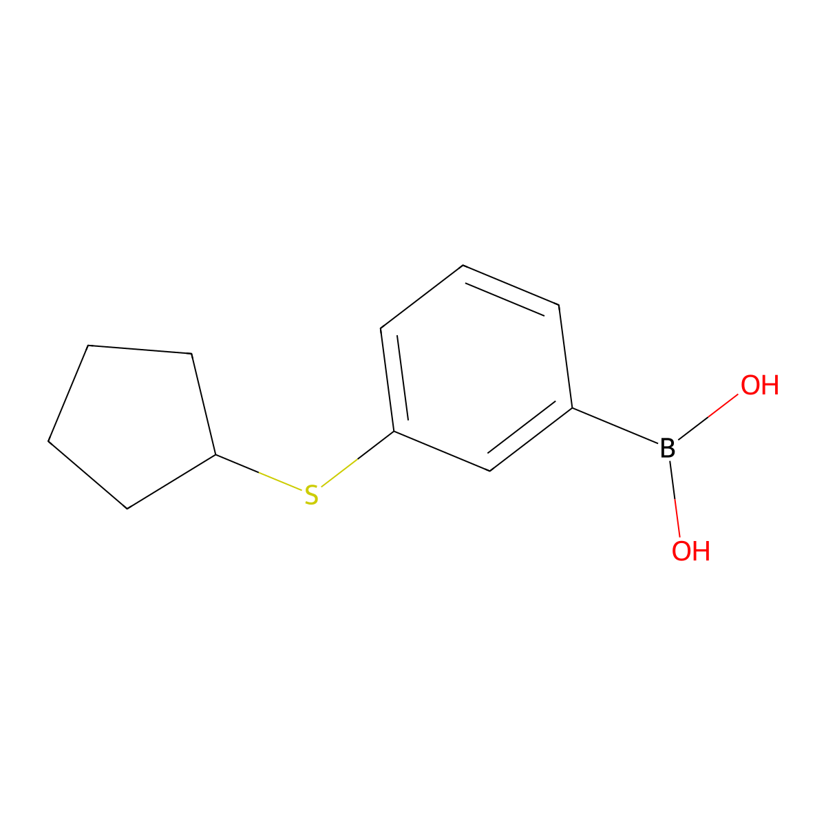 3-(Cyclopentylthio)phenylboronic acid molecular structure, CAS 2096333-45-6