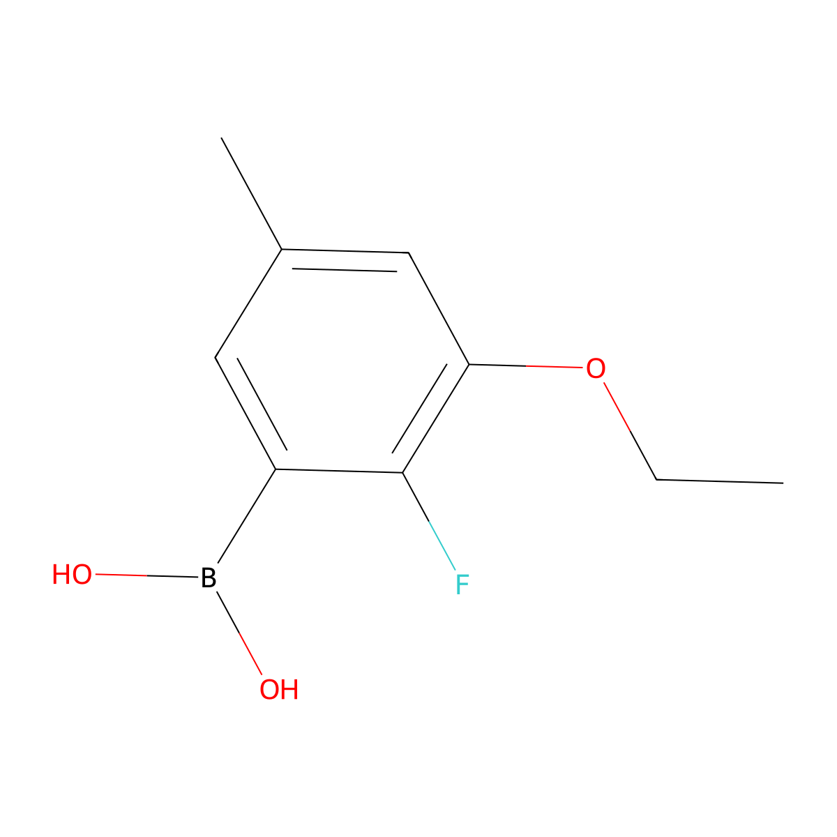 3-Ethoxy-2-fluoro-5-methylphenylboronic acid molecular structure, CAS 2096333-49-0