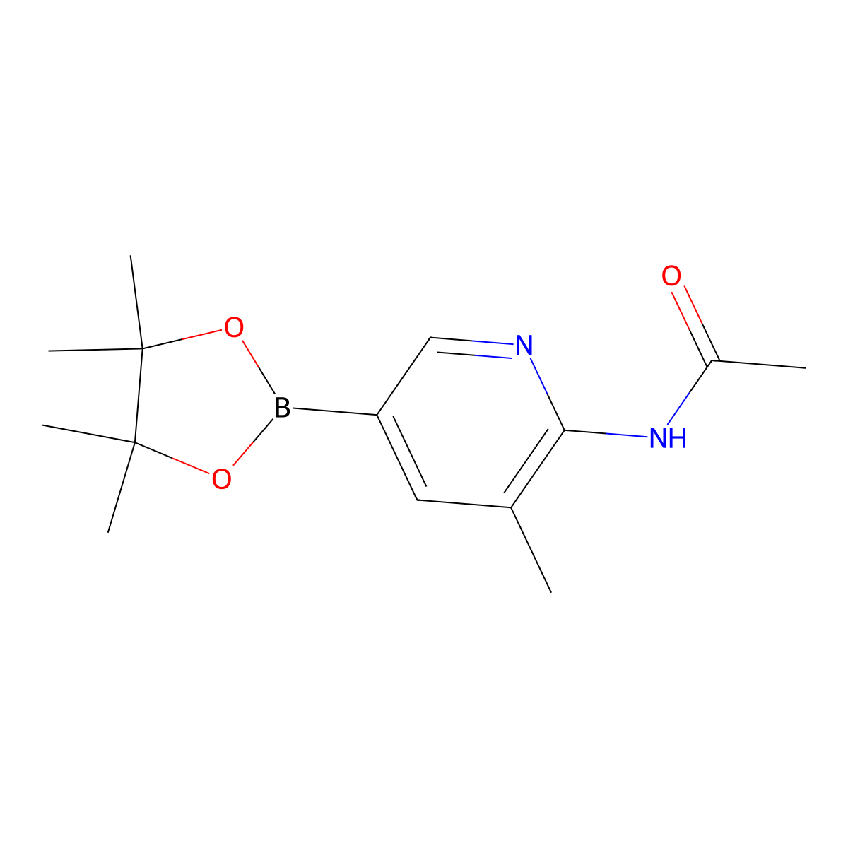 6-(Acetamido)-5-methylpyridine-3-boronic acid pinacol ester molecular structure, CAS 2096333-51-4