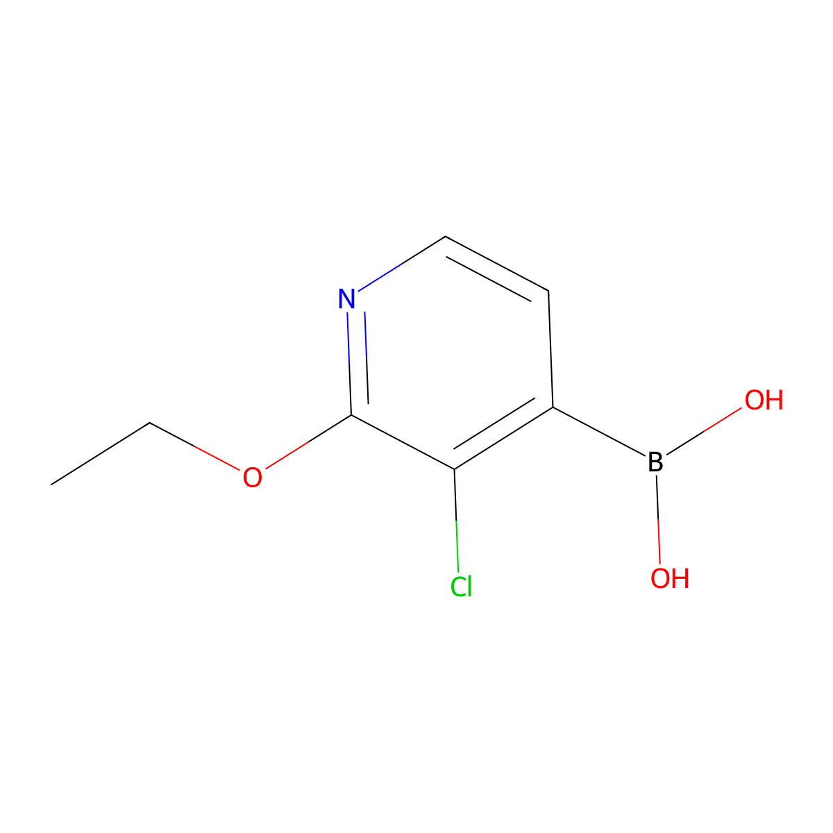 3-Chloro-2-ethoxypyridine-4-boronic acid molecular structure, CAS 2096333-52-5