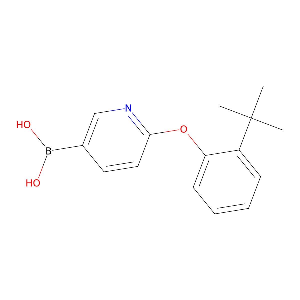 6-(2-t-Butylphenoxy)pyridine-3-boronic acid molecular structure, CAS 2096333-60-5