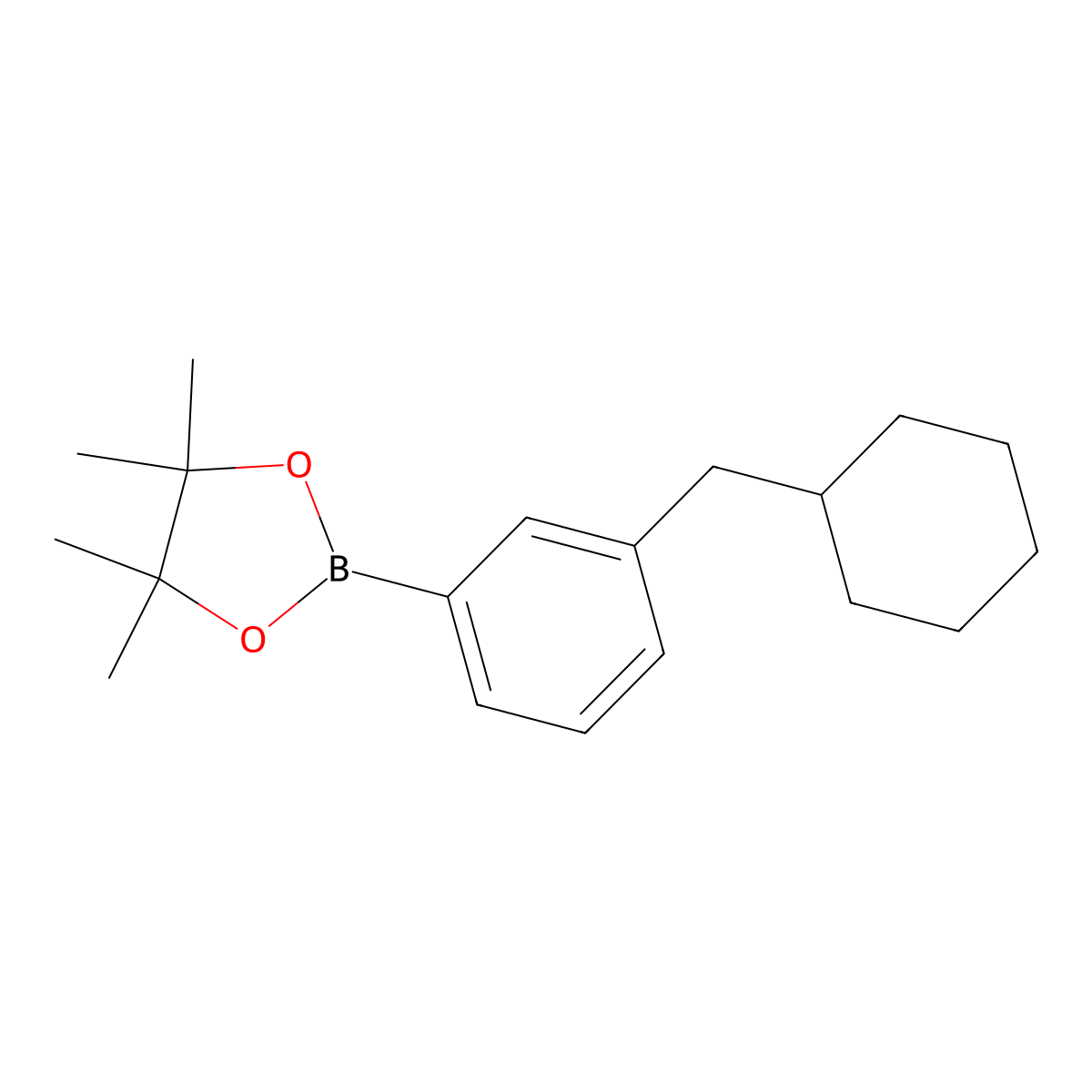 3-(Cyclohexylmethyl)phenylboronic acid pinacol ester molecular structure, CAS 2096333-64-9