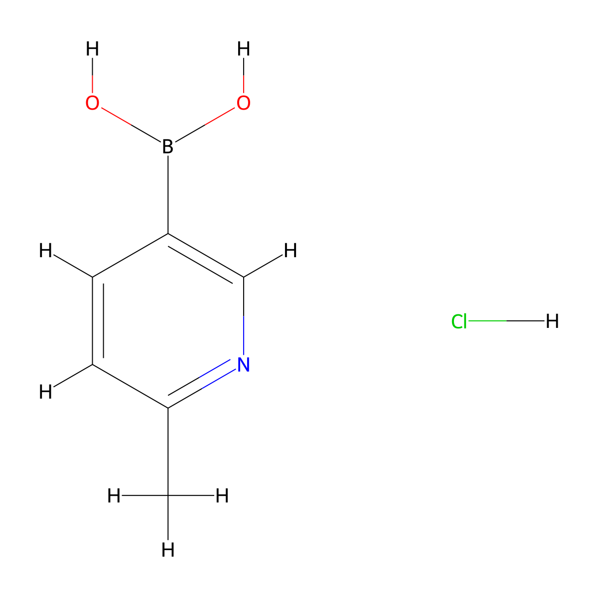 2-Methylpyridine-5-boronic Acid Hydrochloride (contains varying amounts of Anhydride) molecular structure, CAS 2096333-73-0