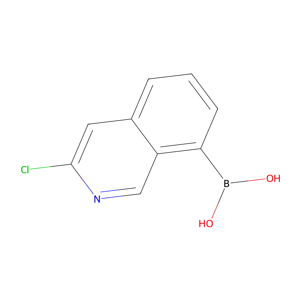 (3-Chloroisoquinolin-8-yl)boronic acid molecular structure, CAS 2096333-80-9