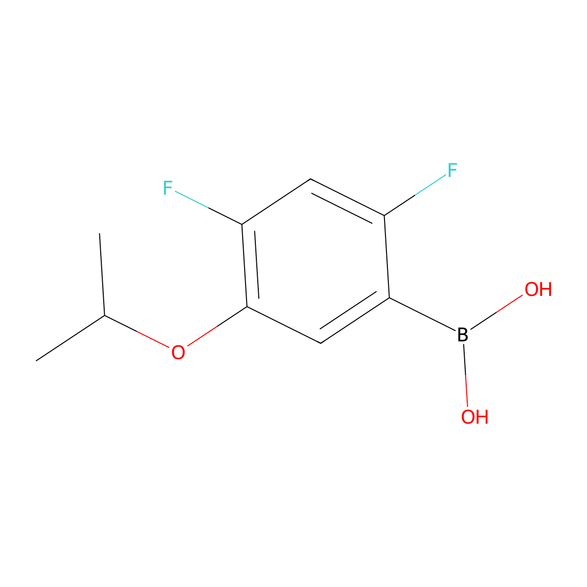 2,4-Difluoro-5-isopropoxyphenylboronic acid molecular structure, CAS 2096333-88-7