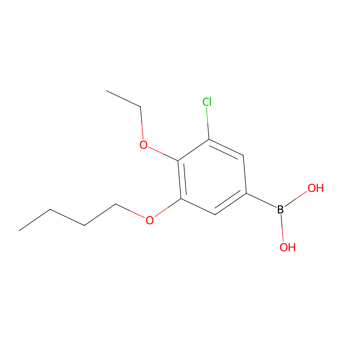 3-Butoxy-5-chloro-4-ethoxyphenylboronic acid molecular structure, CAS 2096334-01-7