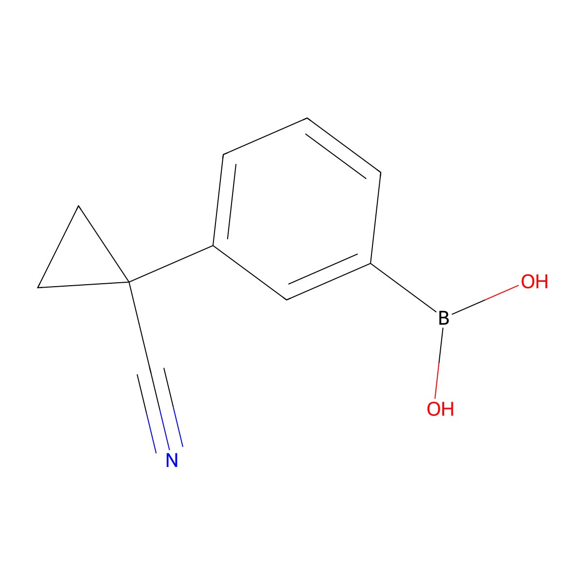 3-(1-Cyanocyclopropyl)phenylboronic acid molecular structure, CAS 2096334-10-8
