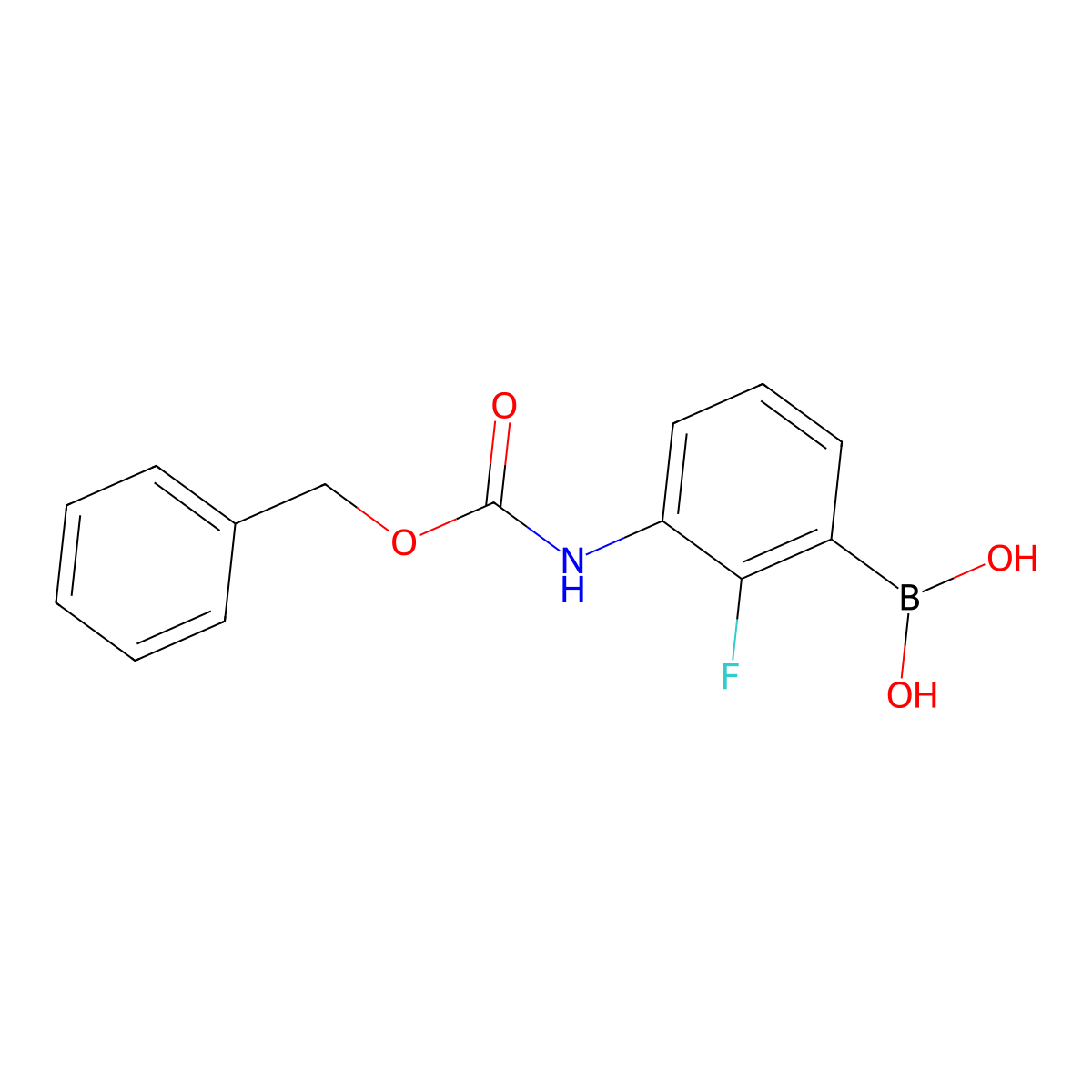 3-(Cbz-Amino)-2-fluorophenylboronic acid molecular structure, CAS 2096334-11-9