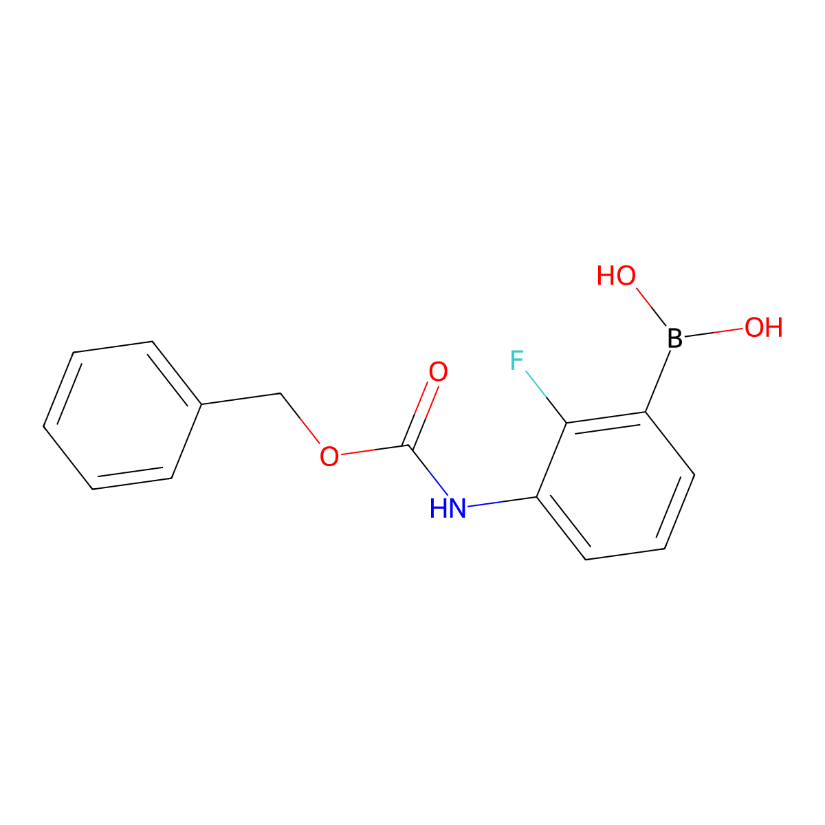 3-(Cbz-Amino)-2-fluorophenylboronic acid molecular structure, CAS 2096334-11-9